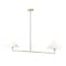 Z-Lite Leila Chandelier, 2-Light, 12 In.W x 62 In.L x 9.5 In.H, Luxe Gold/White Linen 744-62L-LG - alternate 3